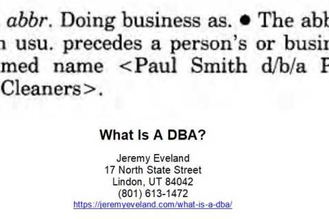 What Is A DBA? (801) 613-1472