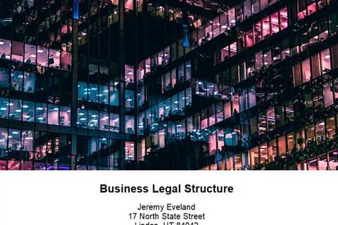 Business Legal Structure (801) 613-1472