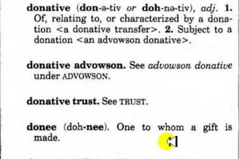 What Does Donative Mean?