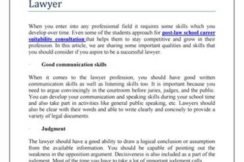 Why Lawyer Is a Good Career