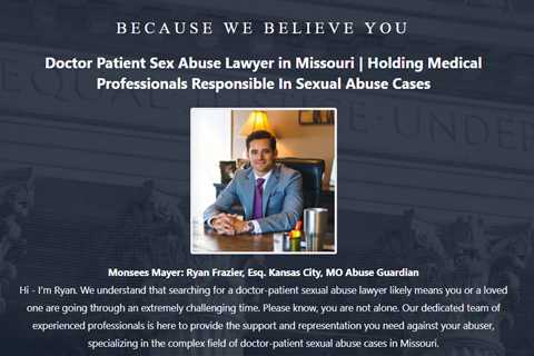 Doctor Sexual Abuse Lawyer Ryan Frazier Kansas City, MO