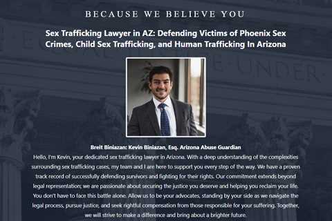 Sex Trafficking Lawyer Kevin Biniazan Phoenix, AZ - Abuse Guardian