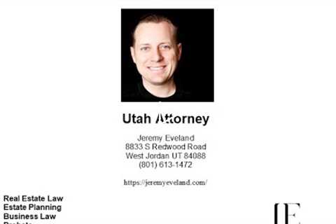 Real Estate Lawyer Salt Lake City UT 84132 - Jeremy Eveland