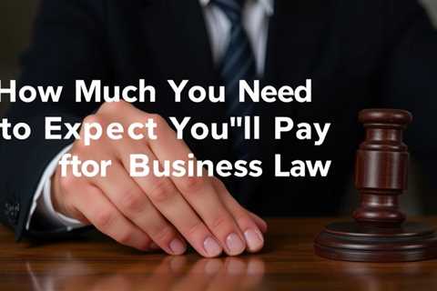 How Much You Need To Expect You’ll Pay For A Good Business Lawyer Salt Lake City Utah