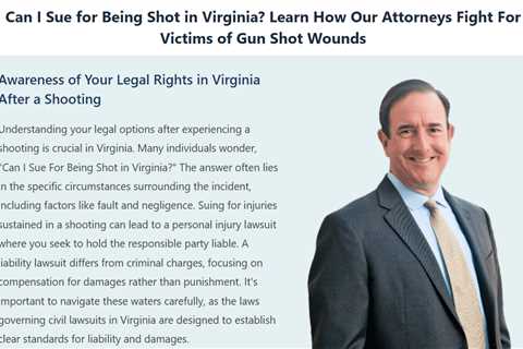 Can I Sue For Being Shot in Virginia
