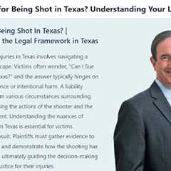 Can I Sue For Being Shot in Texas · Wednesday, Sep 10 📸