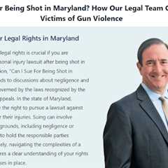 Can I Sue For Being Shot in Maryland · Thursday, Sep 25 📸