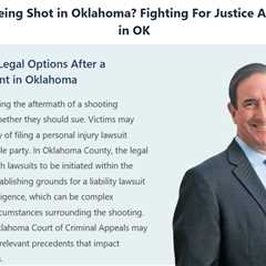 Can I Sue For Being Shot in Oklahoma