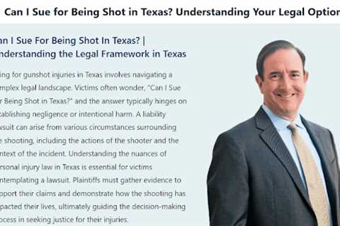 Can I Sue For Being Shot in Texas · Wednesday, Sep 10 📸