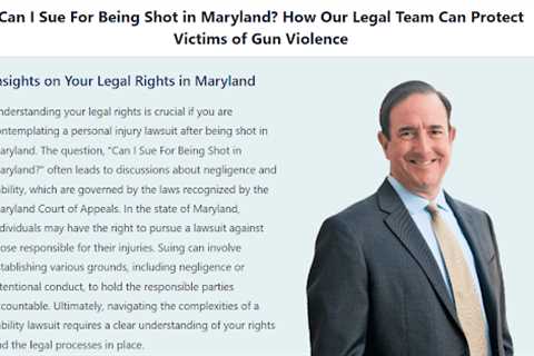 Can I Sue For Being Shot in Maryland · Thursday, Sep 25 📸