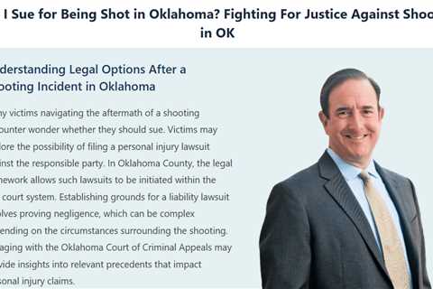 Can I Sue For Being Shot in Oklahoma