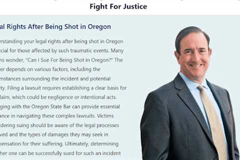 Can I Sue For Being Shot in Oregon · Tuesday, Oct 14 📸