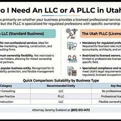 Do I Need an LLC or a PLLC in Utah?